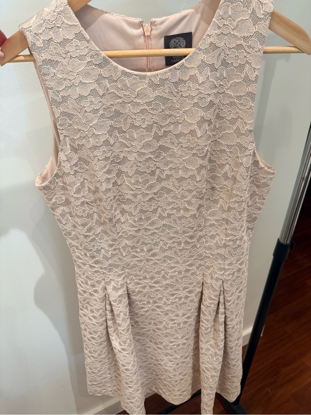 Vince Camuto Blush Pink Lace Sleeveless Dress